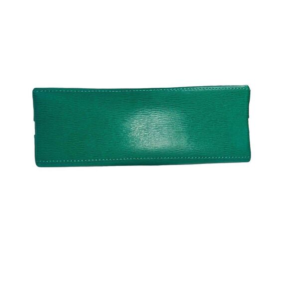 EUC Ralph Lauren Womens Green Textured Zippered Rectangular Cosmetic Pouch - Picture 7 of 9
